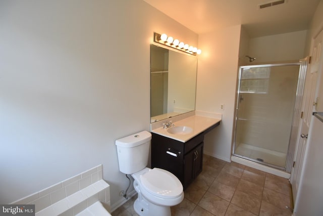 104 Rock Creek Ct, Frederick, MD 21702 - full bath with vanity, a shower stall, and tile patterned flooring