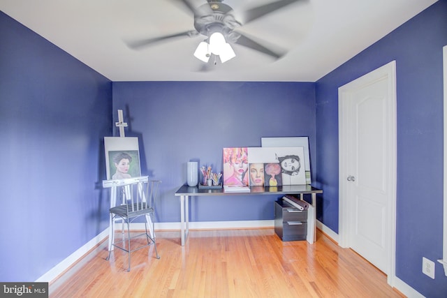 22966 Lois, Brambleton, VA 20148 - miscellaneous room with ceiling fan and wood finished floors