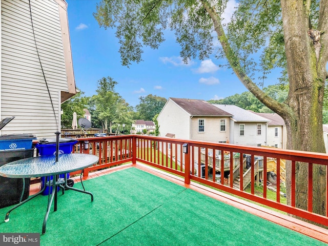 14004 Daleshire Way Unit 49, Burtonsville, MD 20866 - wooden deck featuring a residential view