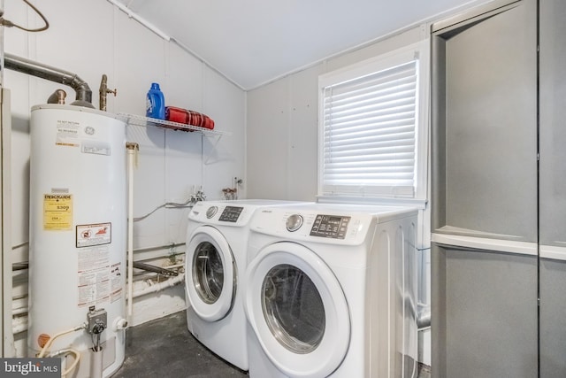 7135 Railway, Dundalk, MD 21222 - washroom featuring gas water heater and washer and clothes dryer