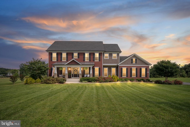 115 Saddle Ridge Ln, Fredericksburg, VA 22406 - view of front of home with covered porch and a front yard