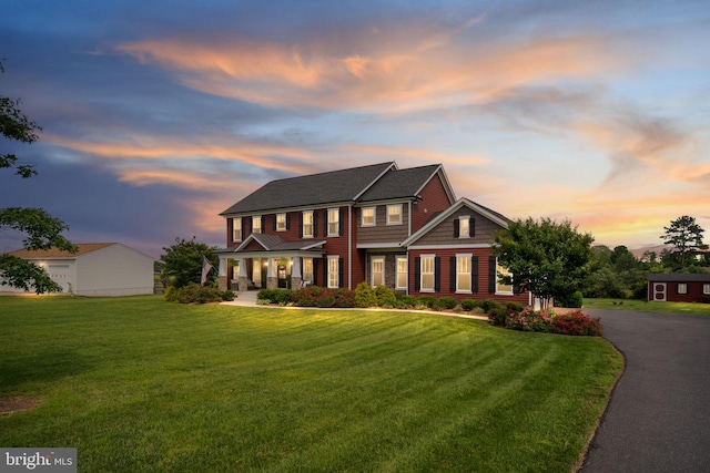 115 Saddle Ridge Ln, Fredericksburg, VA 22406 - view of front facade with a porch and a lawn