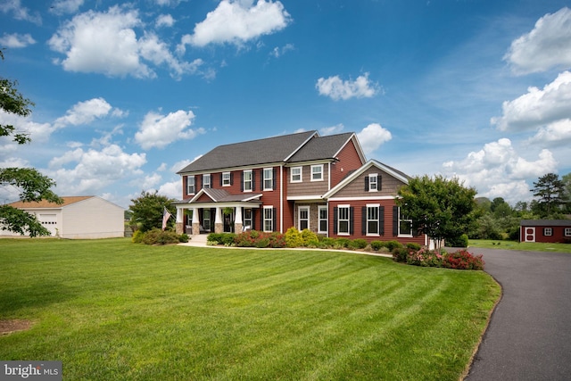 115 Saddle Ridge Ln, Fredericksburg, VA 22406 - view of front of home featuring a front lawn and a porch