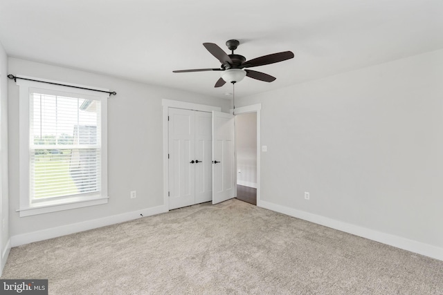 115 Saddle Ridge Ln, Fredericksburg, VA 22406 - unfurnished bedroom with carpet flooring, ceiling fan, and a closet