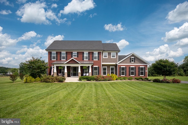 115 Saddle Ridge Ln, Fredericksburg, VA 22406 - view of front of property featuring covered porch and a front lawn