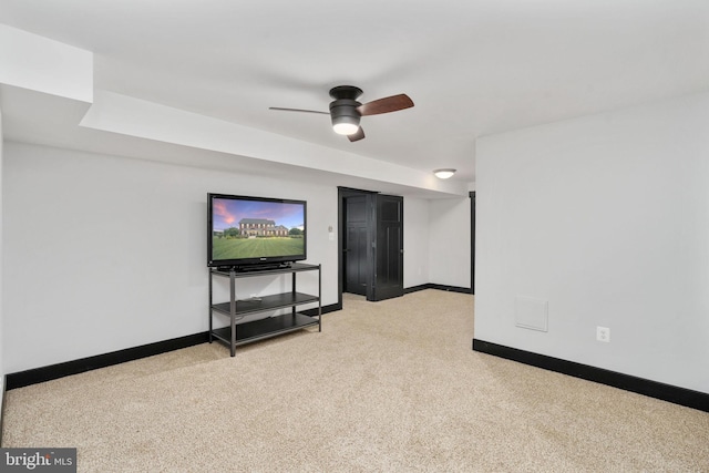 115 Saddle Ridge Ln, Fredericksburg, VA 22406 - living room with carpet and ceiling fan