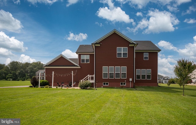 115 Saddle Ridge Ln, Fredericksburg, VA 22406 - rear view of property with a yard and a patio area