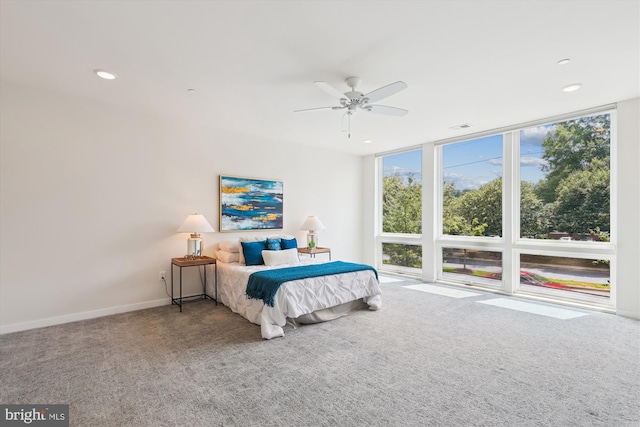 3989 Norton Pl Unit 207, Fairfax, VA 22030 - carpeted bedroom featuring recessed lighting and ceiling fan