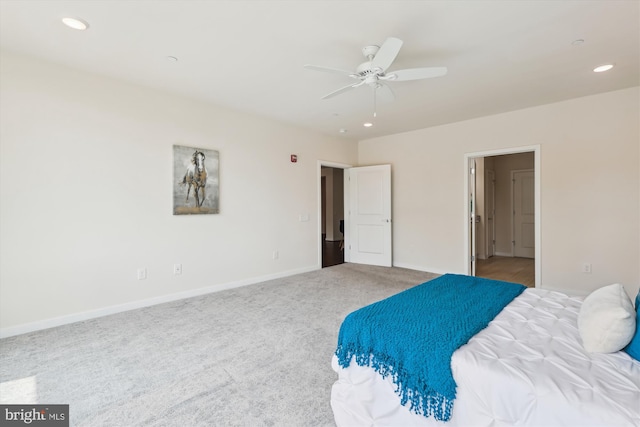 3989 Norton Pl Unit 207, Fairfax, VA 22030 - bedroom featuring carpet, recessed lighting, and ceiling fan