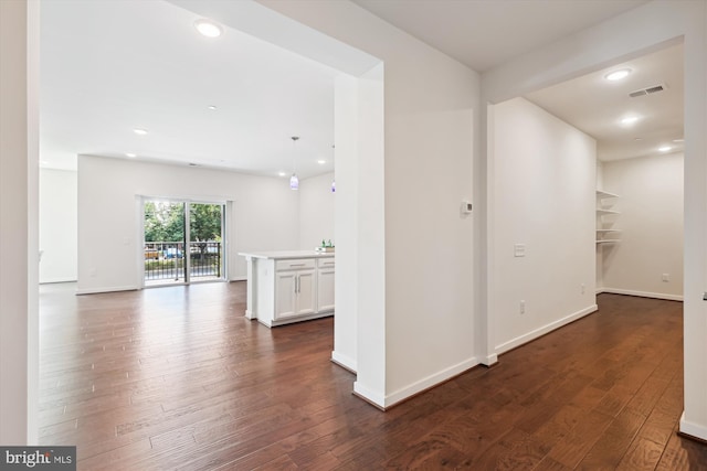 3989 Norton Pl Unit 207, Fairfax, VA 22030 - unfurnished room with dark wood-style flooring and recessed lighting