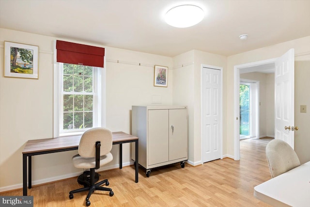 10 Frantz Ct, Fredericksburg, VA 22405 - home office with light wood-style flooring and plenty of natural light