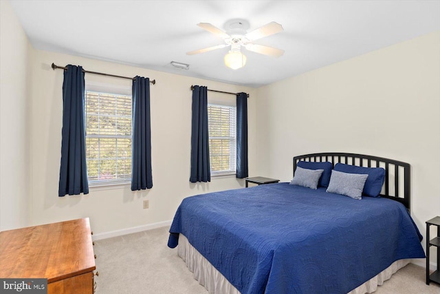 10 Frantz Ct, Fredericksburg, VA 22405 - carpeted bedroom featuring multiple windows and ceiling fan