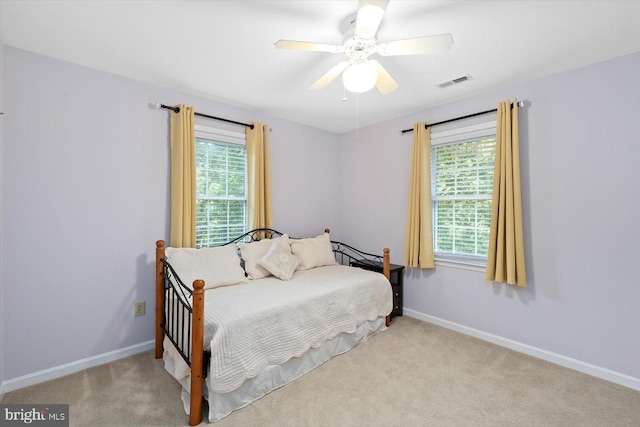 10 Frantz Ct, Fredericksburg, VA 22405 - bedroom featuring multiple windows, carpet flooring, and a ceiling fan