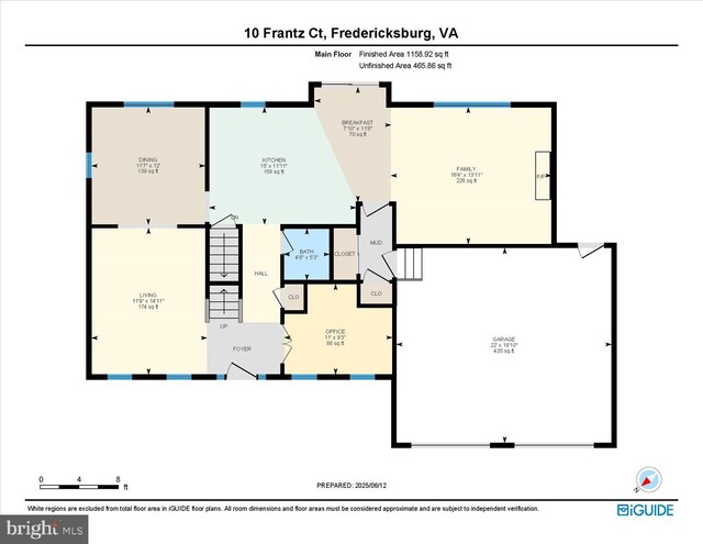 10 Frantz Ct, Fredericksburg, VA 22405 - view of floor plan / room layout