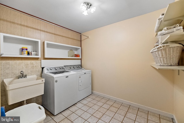 9100 Quarter Ct, Vienna, VA 22182 - laundry area with independent washer and dryer and light tile patterned floors