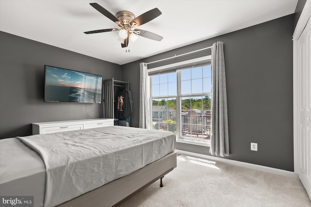 6432 Sedgwick St, Elkridge, MD 21075 - bedroom with light colored carpet and ceiling fan