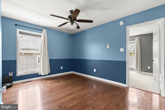 6432 Sedgwick St, Elkridge, MD 21075 - unfurnished room featuring wood finished floors and ceiling fan