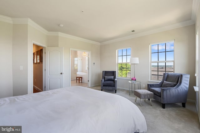 500 Overlook Park Drive 27, Oxon Hill, MD 20745 - bedroom with light carpet and ornamental molding