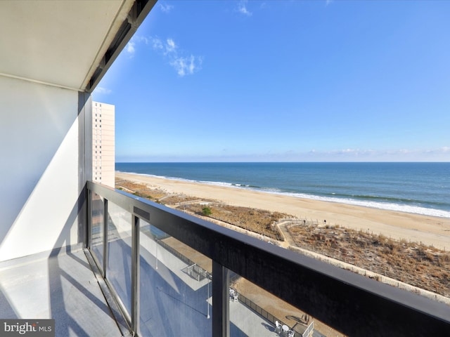 10900 Coastal Hwy Unit 814Golden, Sands, Ocean City, MD 21842 - balcony featuring view of water and beach