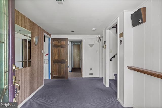64 Warwick Rd, Stratford, NJ 08084 - hallway featuring carpet flooring and stairs