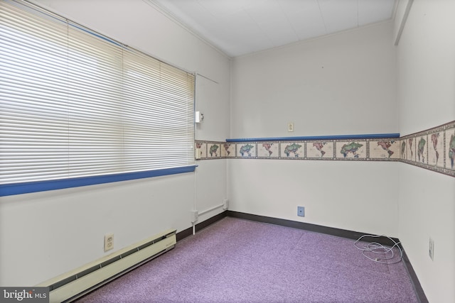 64 Warwick Rd, Stratford, NJ 08084 - empty room featuring a baseboard radiator and dark carpet