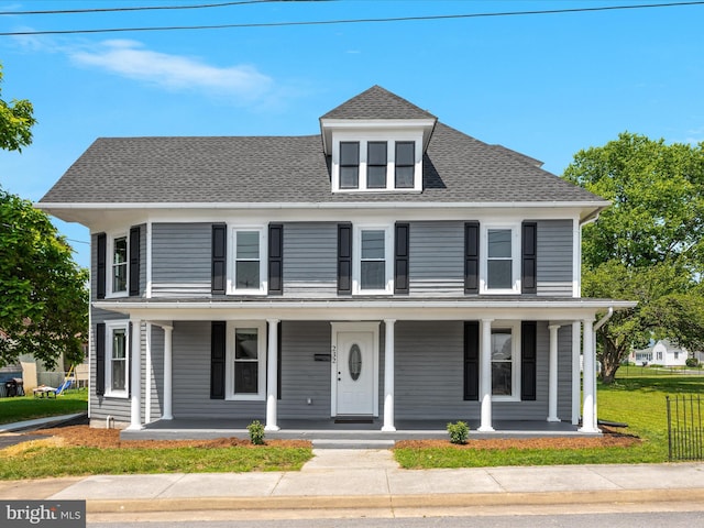 232 Crawford St, Strasburg, VA 22657 - view of front facade with covered porch and a shingled roof