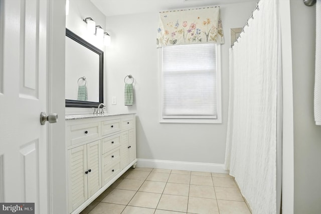110 S Washington St, Havre De Grace, MD 21078 - full bathroom with vanity and tile patterned floors