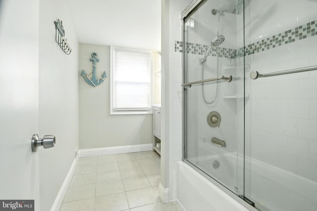 110 S Washington St, Havre De Grace, MD 21078 - bathroom with shower / bath combination with glass door and tile patterned flooring