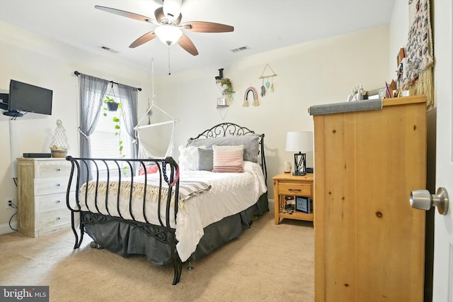 110 S Washington St, Havre De Grace, MD 21078 - carpeted bedroom with baseboards and a ceiling fan