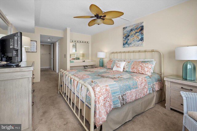 9800 Coastal Hwy Unit 1207, Ocean City, MD 21842 - bedroom with carpet floors and a ceiling fan