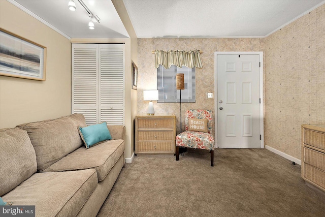 9800 Coastal Hwy Unit 1207, Ocean City, MD 21842 - carpeted living room with crown molding