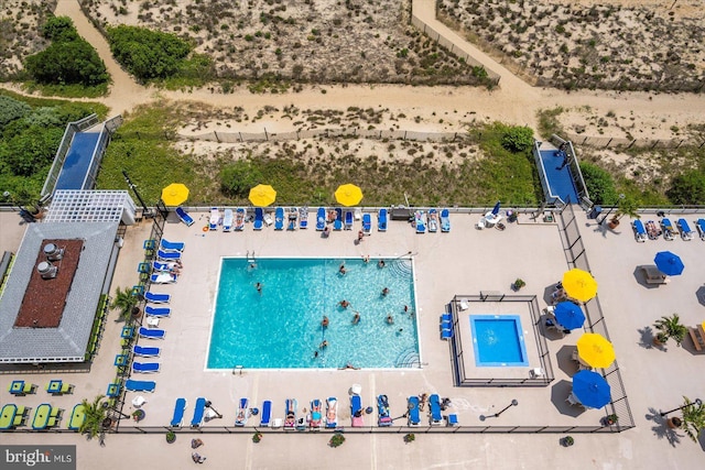 9800 Coastal Hwy Unit 1207, Ocean City, MD 21842 - drone / aerial view of a pool