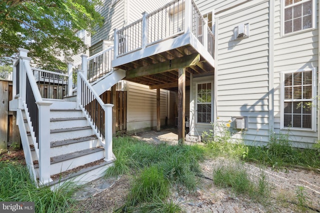 8078 Horseshoe Cottage Cir, Lorton, VA 22079 - view of side of home with stairway and a deck