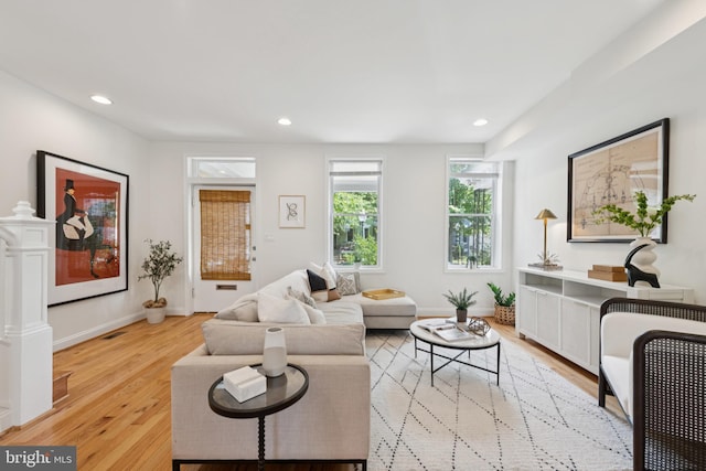 643 Keefer Pl NW, Washington, DC 20010 - living room with light wood-style flooring and recessed lighting