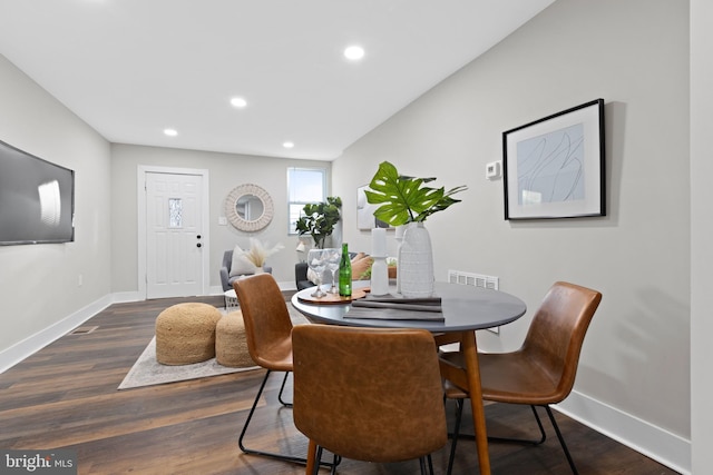 1510 Ramsay St, Baltimore, MD 21223 - dining space featuring dark wood-style floors and recessed lighting