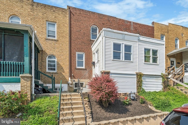7139 Guilford Rd, Upper Darby, PA 19082 - view of front of home featuring brick siding and stairway
