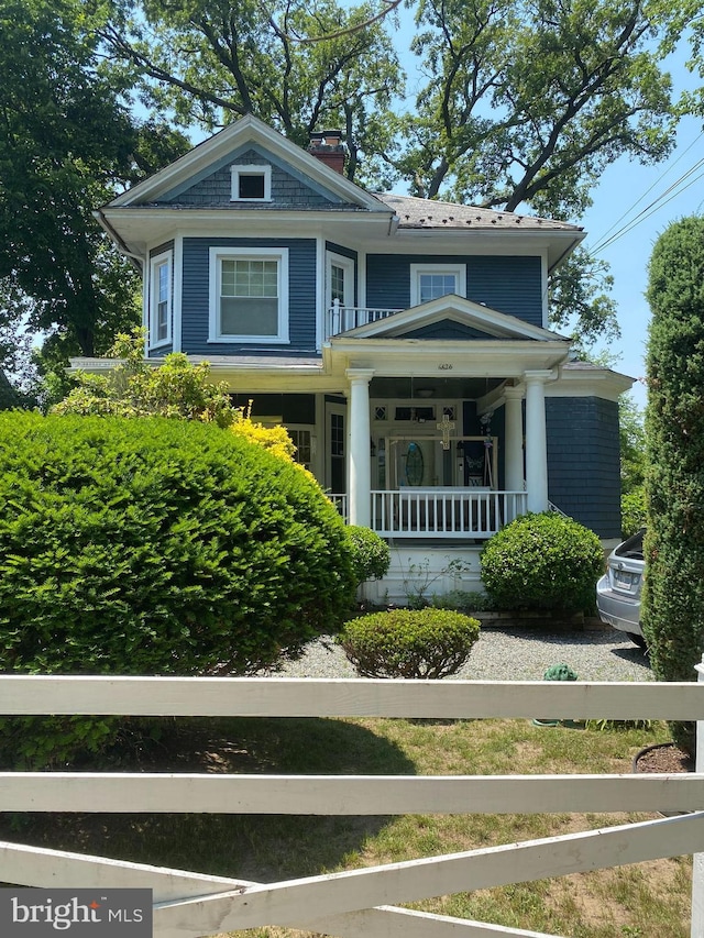 6626 1st St NW, Washington, DC 20012 - view of front of home with a porch and a chimney
