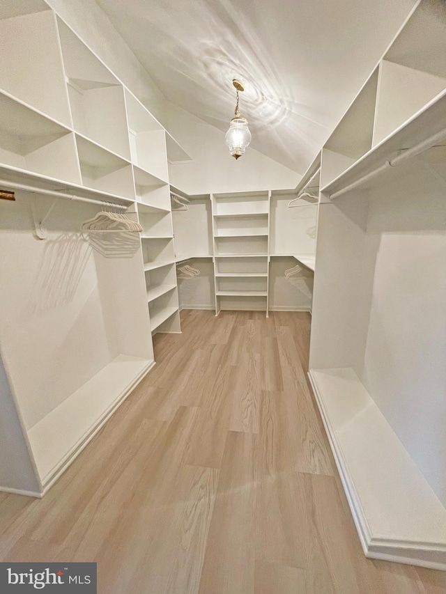 2510 Heatherwood Ct, Hyattsville, MD 20783 - spacious closet featuring light wood-type flooring and vaulted ceiling
