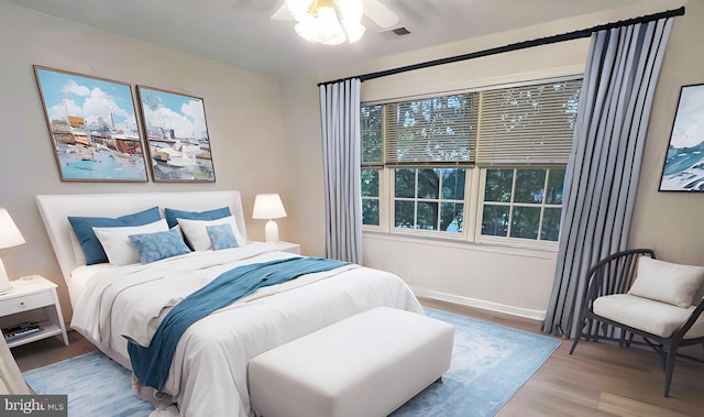 2510 Heatherwood Ct, Hyattsville, MD 20783 - bedroom featuring wood finished floors and a ceiling fan