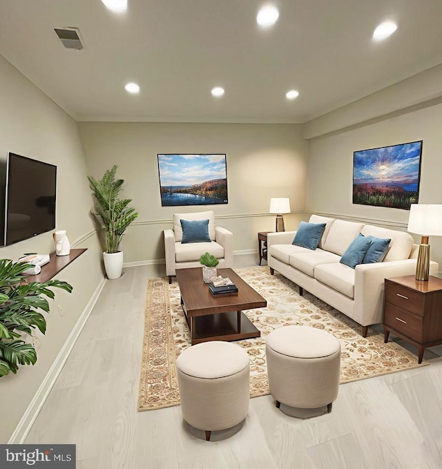2510 Heatherwood Ct, Hyattsville, MD 20783 - living room featuring wood finished floors and recessed lighting