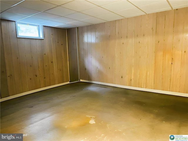 93 Sassafras, Lehighton, PA 18235 - basement featuring wood walls and a drop ceiling