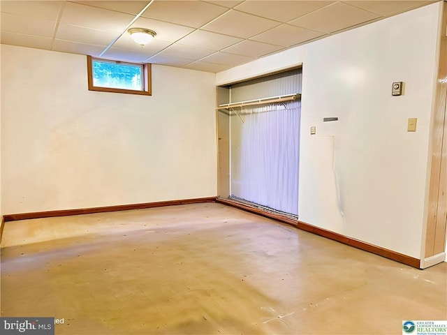 93 Sassafras, Lehighton, PA 18235 - unfurnished room with concrete floors and a paneled ceiling
