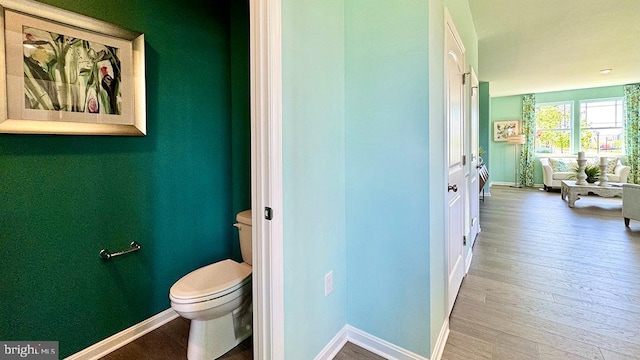 824 Mersey Ln, Salisbury, MD 21801 - bathroom with toilet and wood finished floors