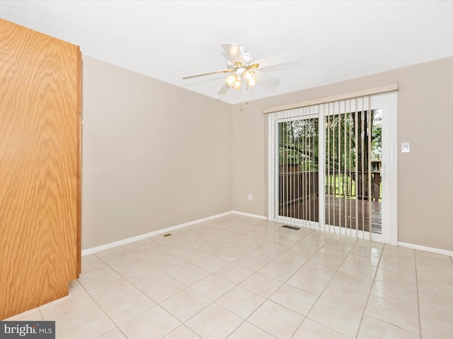 5220 Earles Ct, Frederick, MD 21703 - unfurnished room featuring a ceiling fan and light tile patterned flooring