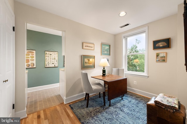 317 10th St NE Unit 13, Washington, DC 20002 - office area featuring wood finished floors and recessed lighting
