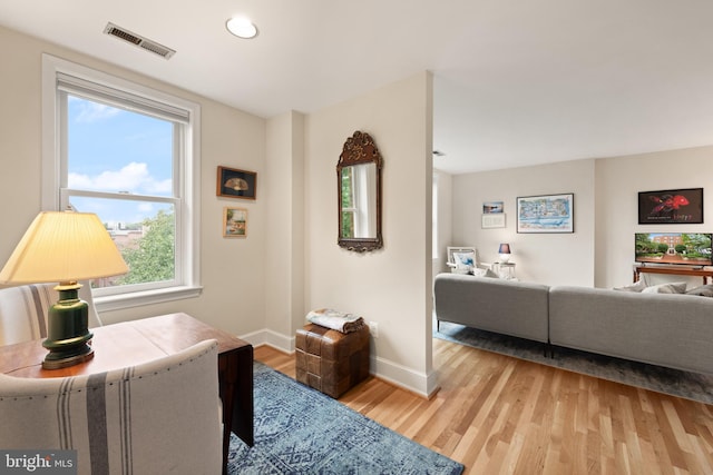317 10th St NE Unit 13, Washington, DC 20002 - living room featuring light wood-style floors and baseboards