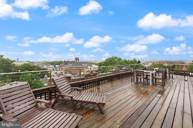 317 10th St NE Unit 13, Washington, DC 20002 - wooden terrace featuring outdoor dining area