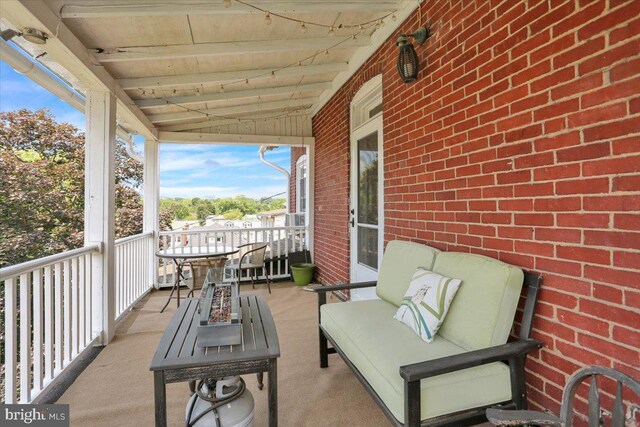 120 Hook St, Birdsboro, PA 19508 - balcony featuring a fire pit