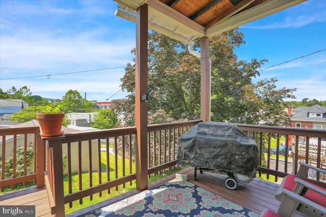 120 Hook St, Birdsboro, PA 19508 - wooden deck with a grill