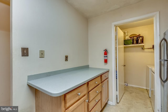 9 Village Ct, Mount Laurel, NJ 08054 - kitchen with freestanding refrigerator and light countertops